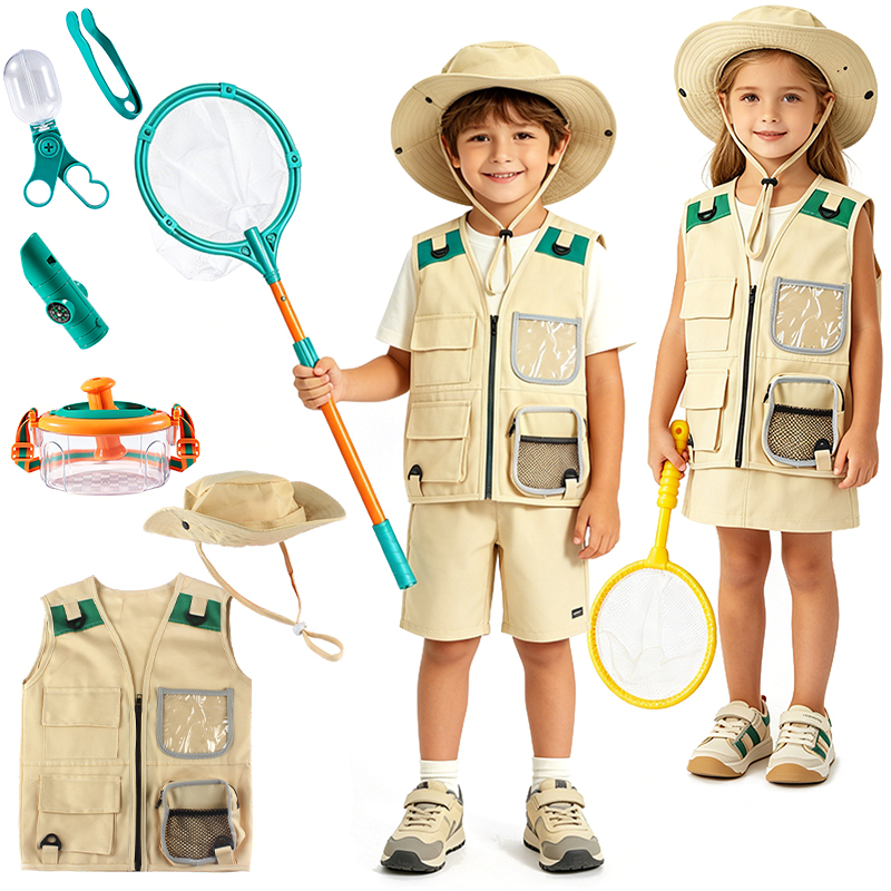 Safari Outdoor Hunting Jackets - Kids Explorer Adventure Kit Outdoor Nature