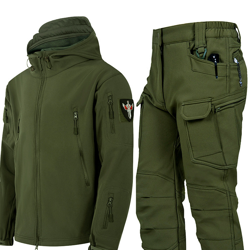 Safari Outdoor Hunting Jackets - Outdoor Waterproof Camouflage Safari Hiking Windbreaker