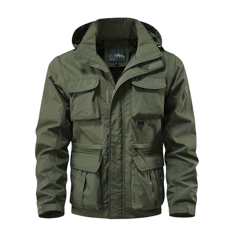 Detachable sleeve windproof ho - đánh giá và giá Safari Outdoor Hunting Jackets
